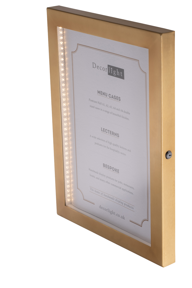 Cafe A2 Antique Brass Menu Case