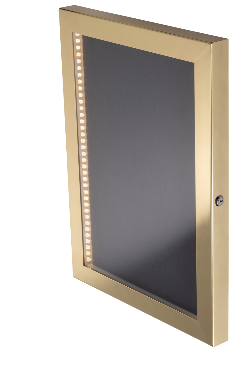 Cafe A2 Brass Menu Case