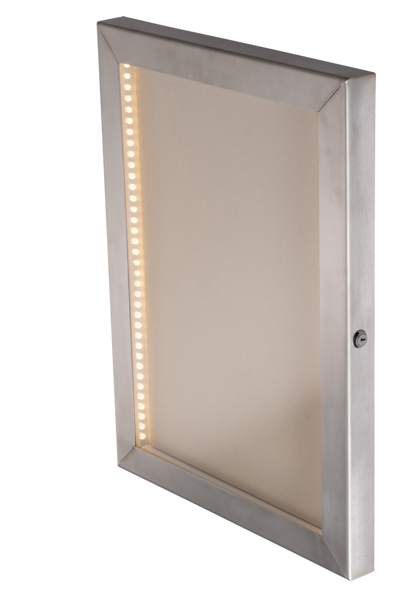 Cafe A2 Brushed Stainless Steel Menu Case