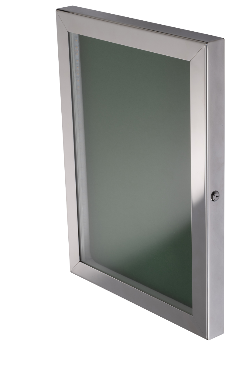 Cafe A2 Polished Stainless Steel Menu Case