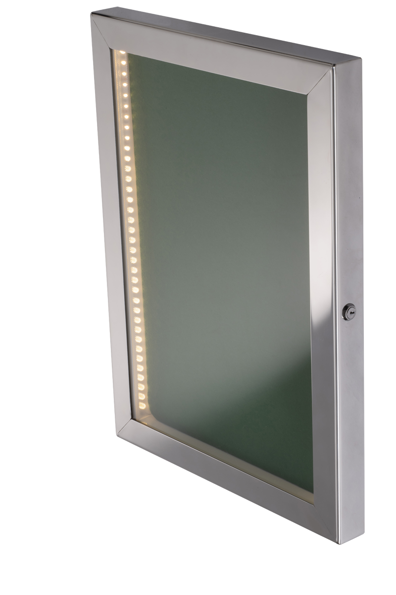 Cafe A2 Polished Stainless Steel Menu Case