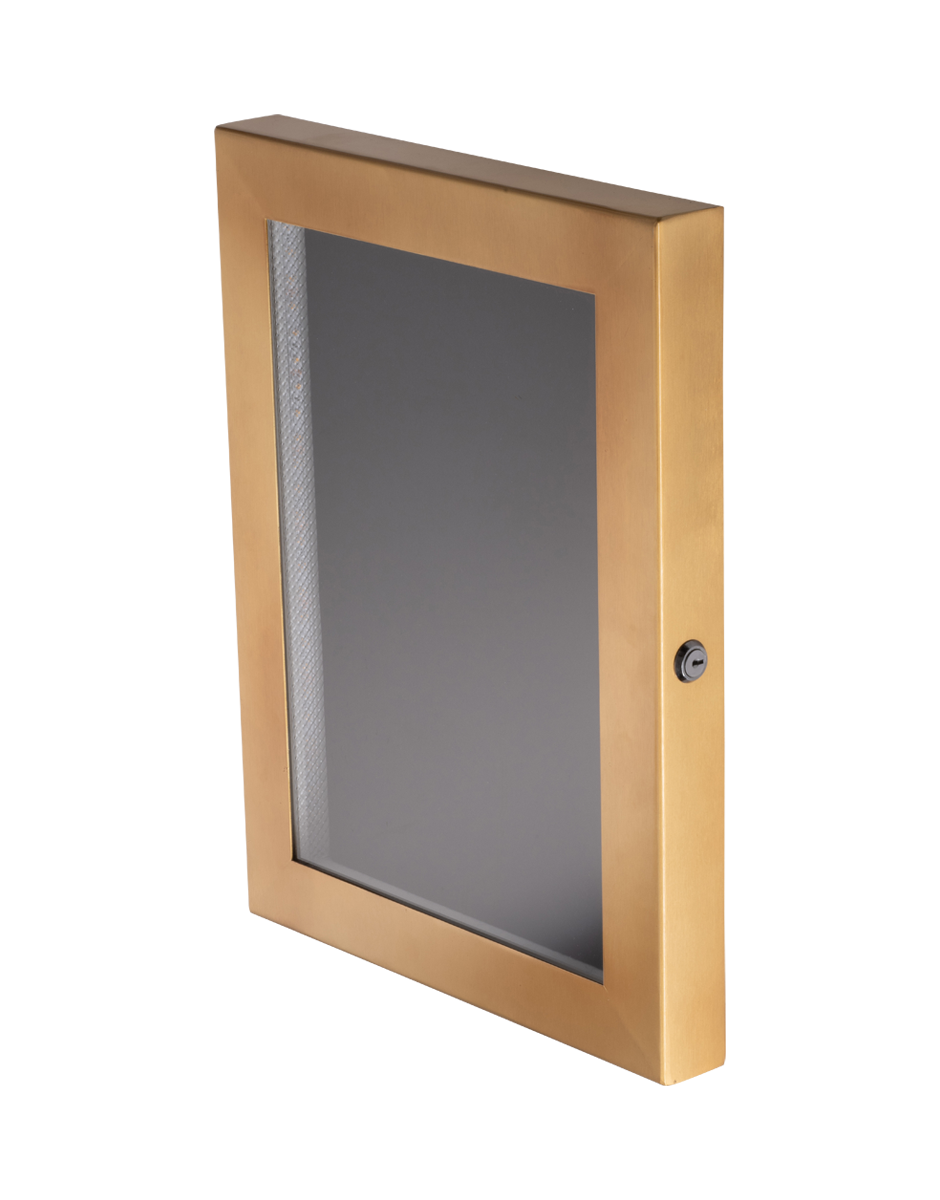 Cafe A3 Antique Brass Menu Case