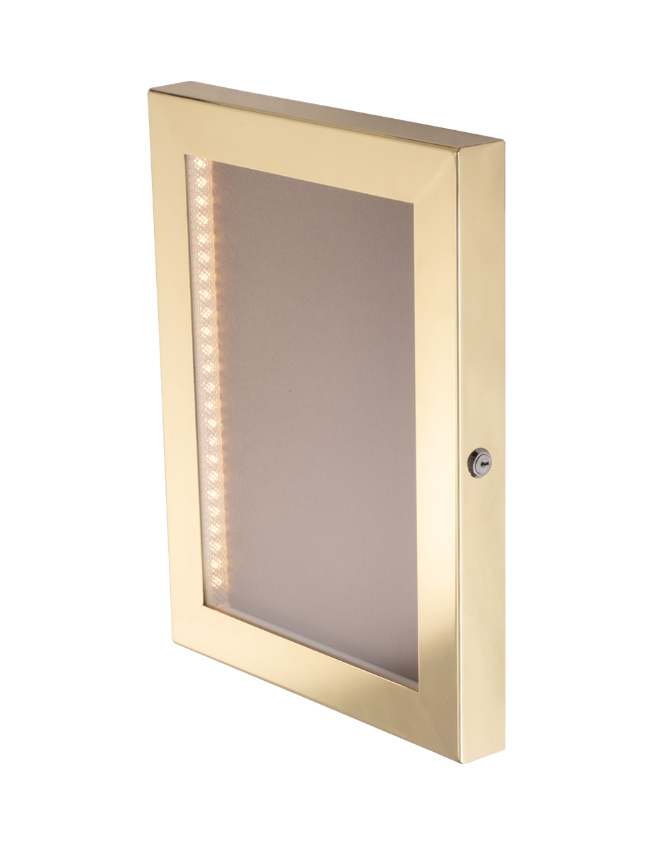 Cafe A3 Brass Menu Case