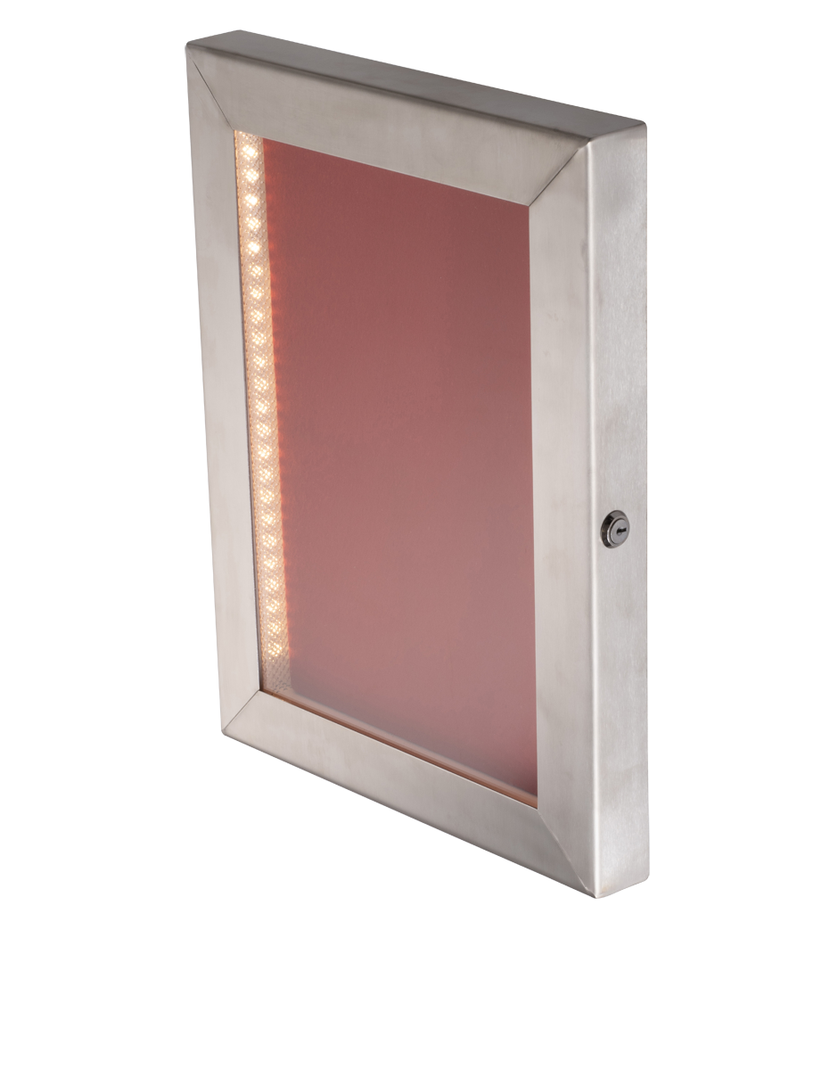 Cafe A3 Brushed Stainless Steel Menu Case