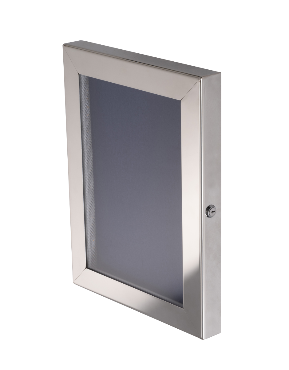 Cafe A3 Polished Stainless Steel Menu Case