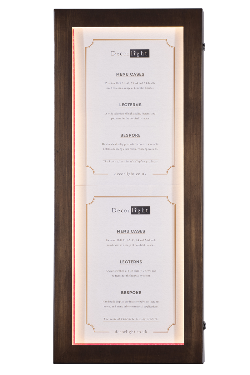 Cafe A1 Half Antique Bronze Menu Case