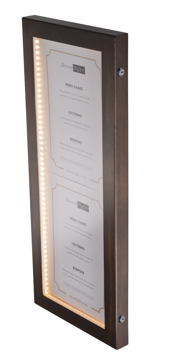 Cafe A1 Half Antique Bronze Menu Case