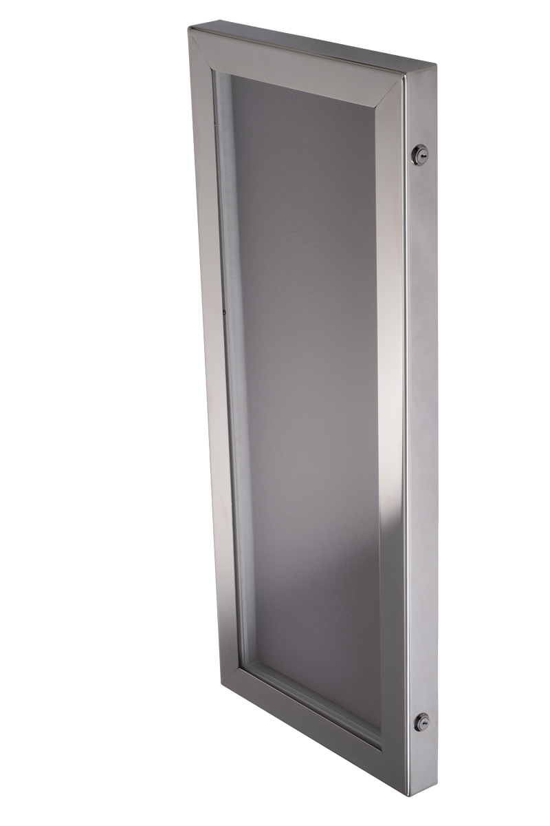 Cafe A1 Half Polished Stainless Steel Menu Case