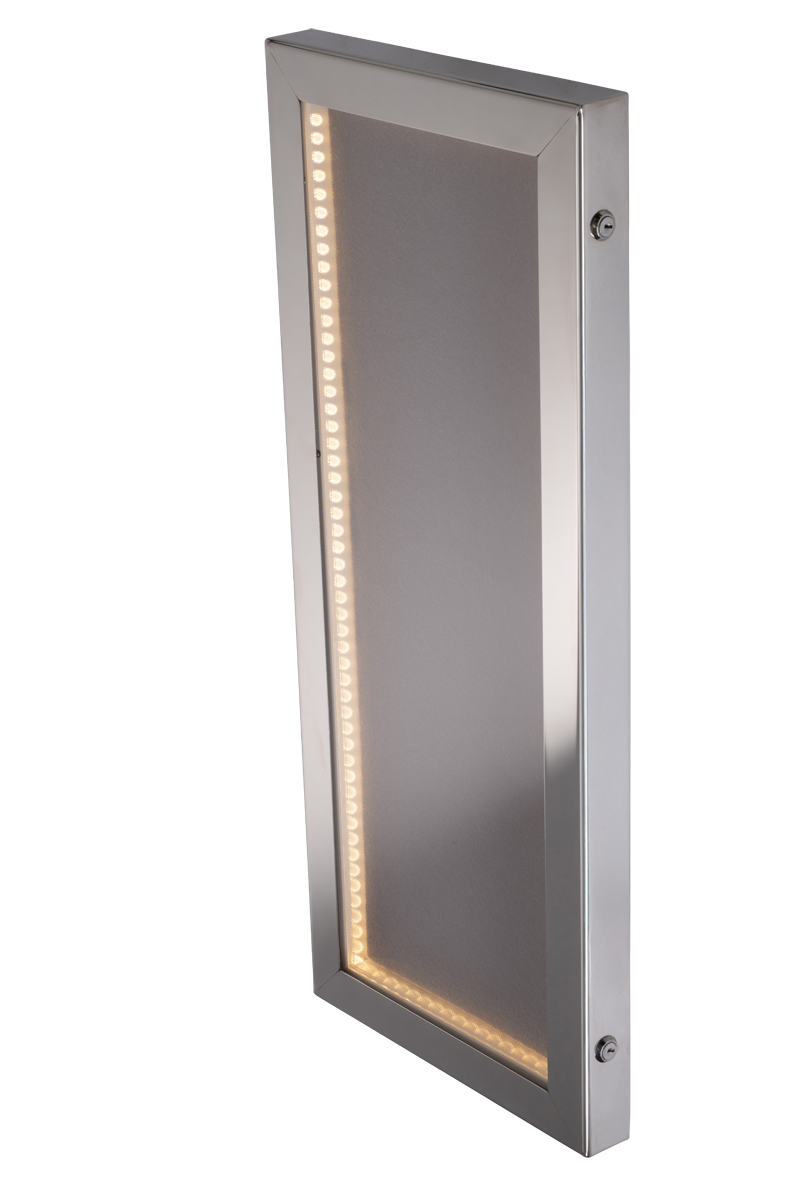 Cafe A1 Half Polished Stainless Steel Menu Case