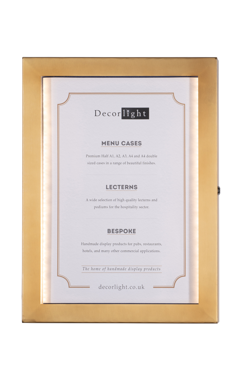 Cafe A2 Antique Brass Menu Case