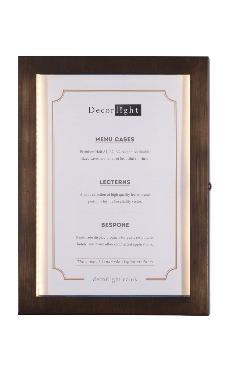 Cafe A2 Antique Brass Menu Case