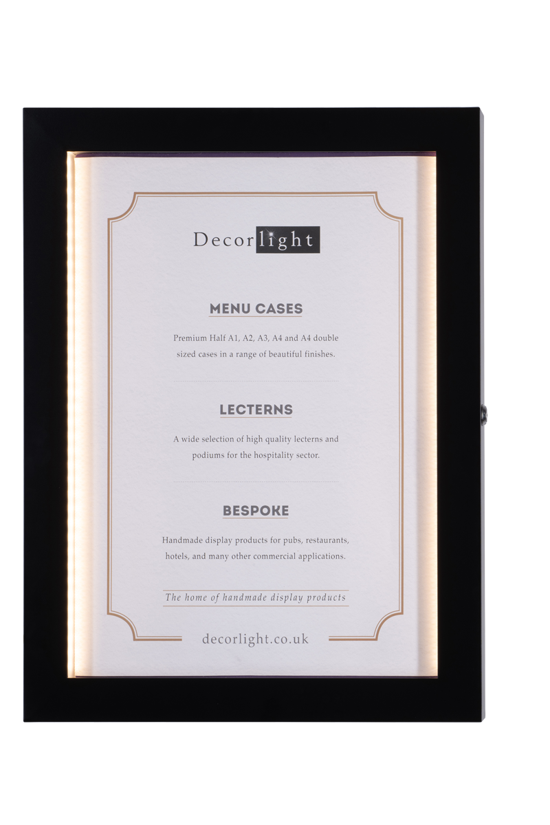 Cafe A2 Black Menu Case