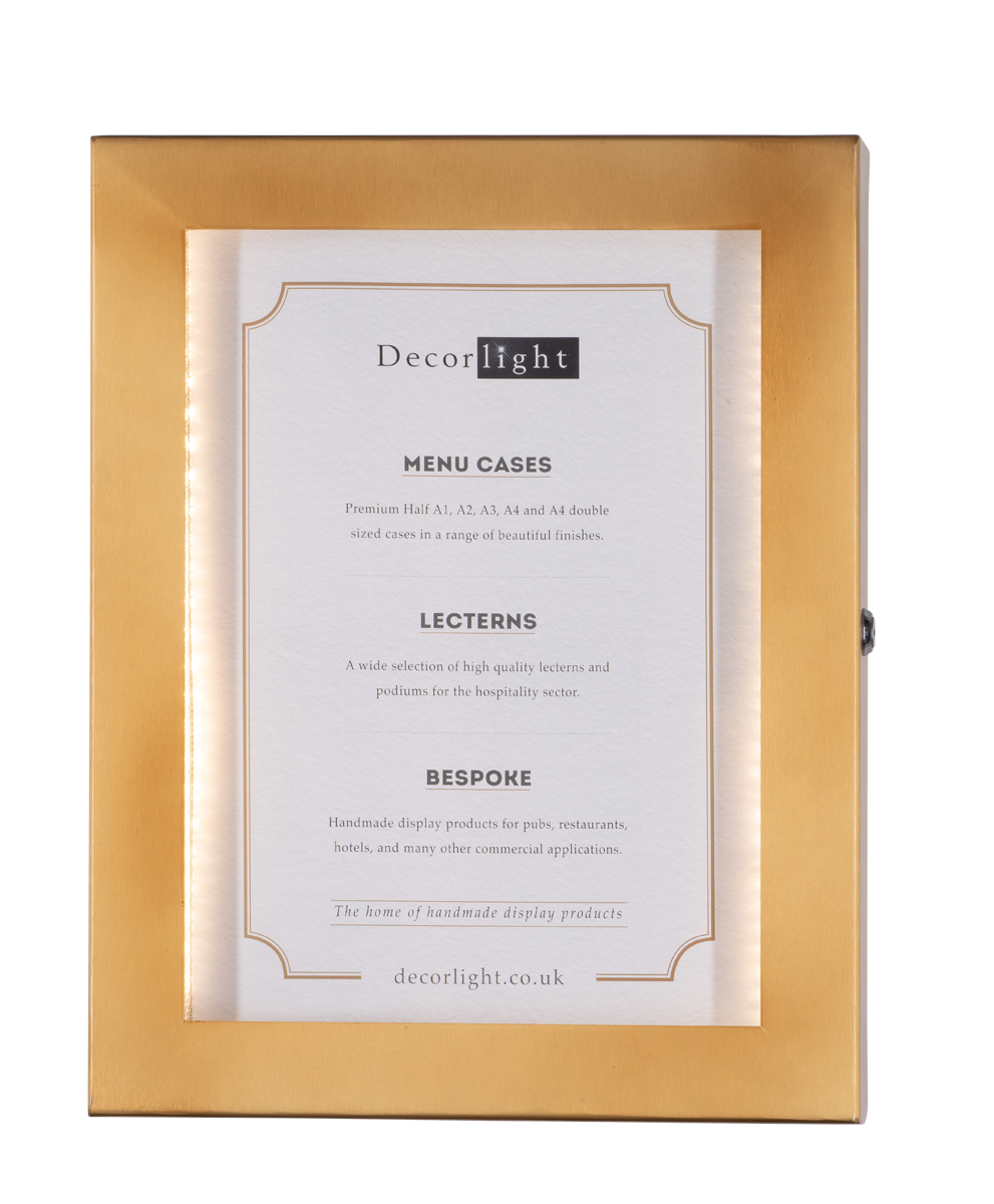 Cafe A3 Antique Brass Menu Case