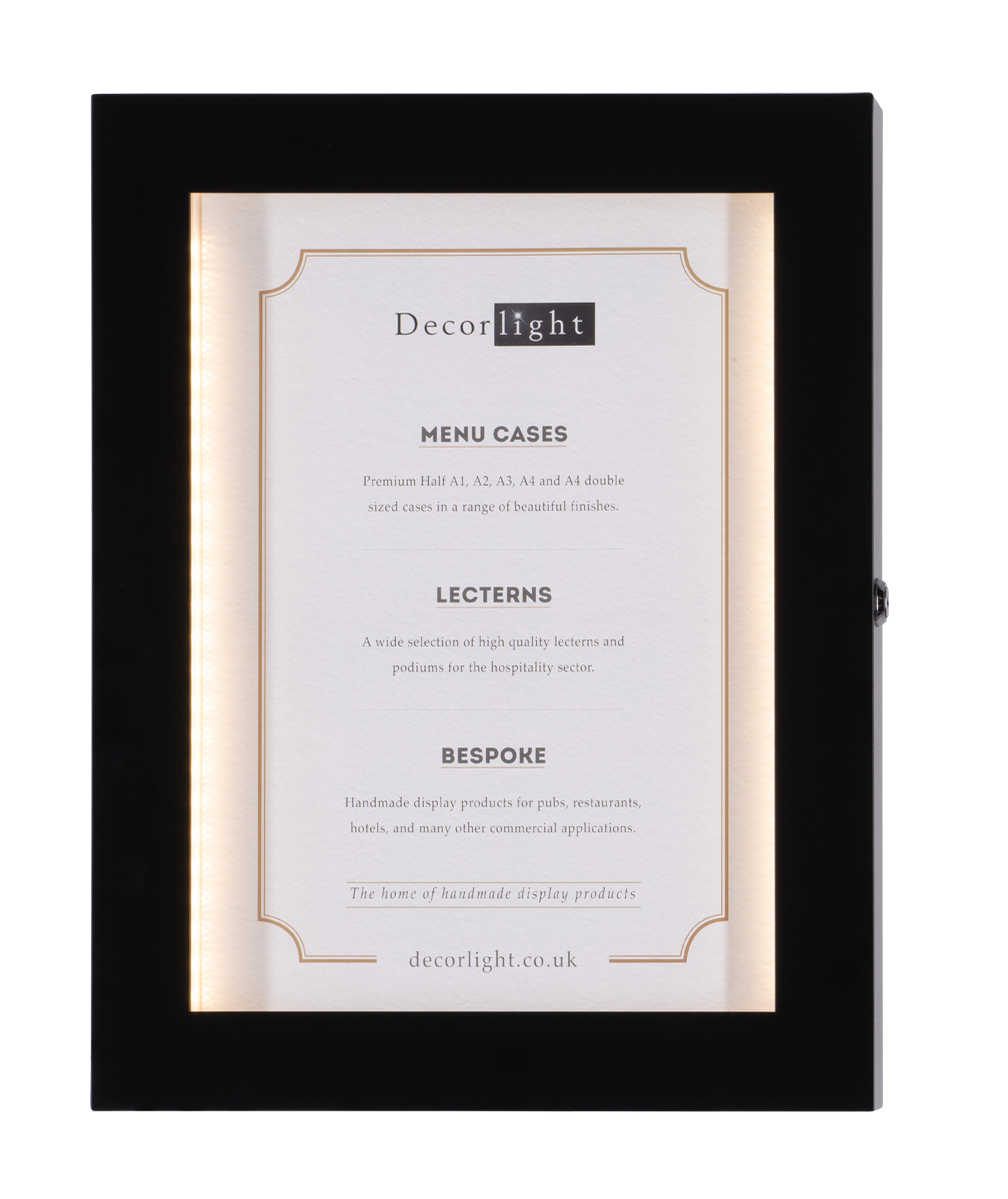 Cafe A3 Black Menu Case