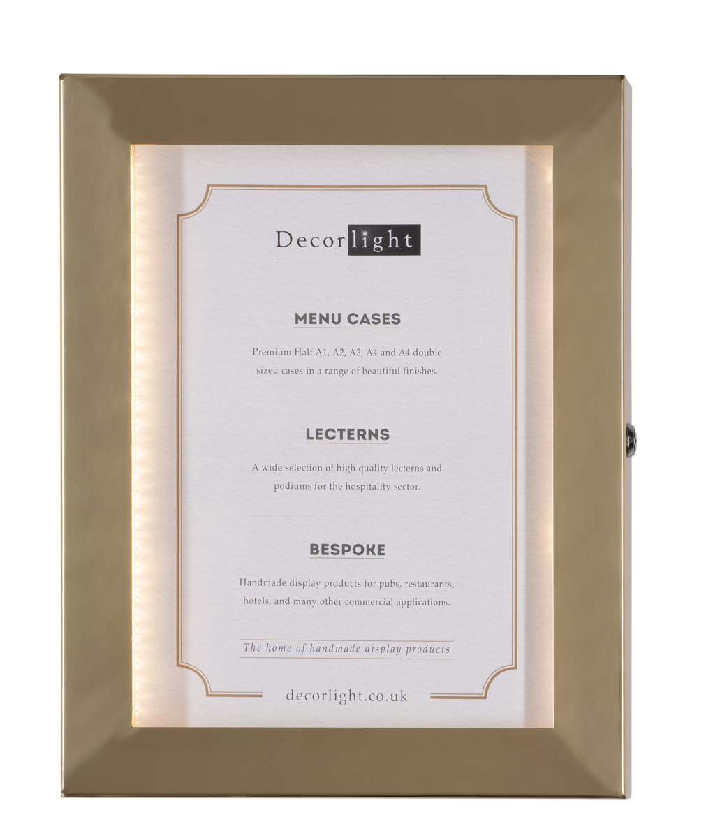 Cafe A3 Brass Menu Case