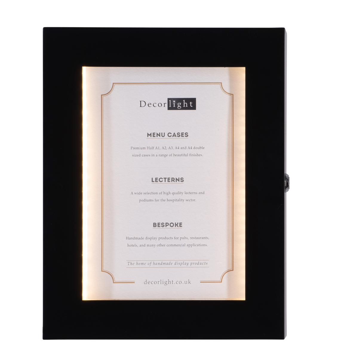 Cafe A4 Black Menu Case