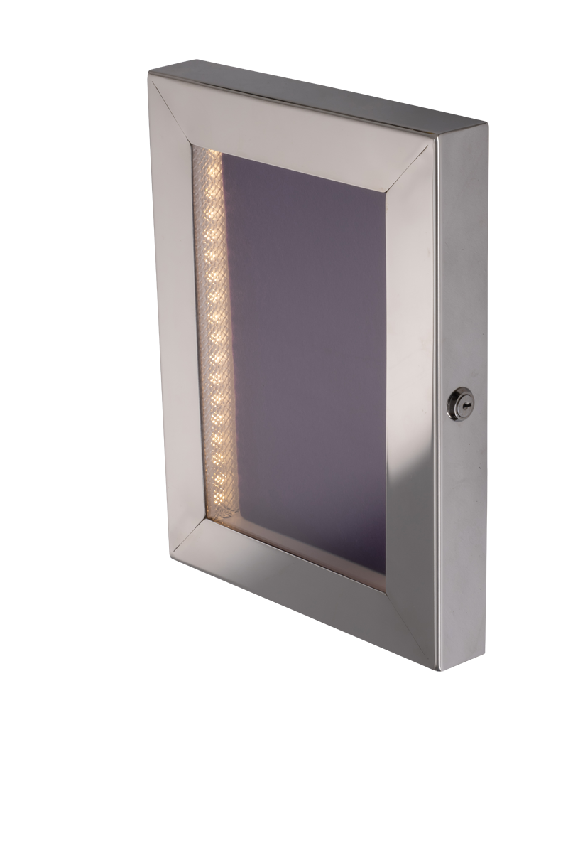 Cafe A4 Polished Stainless Steel Menu Case