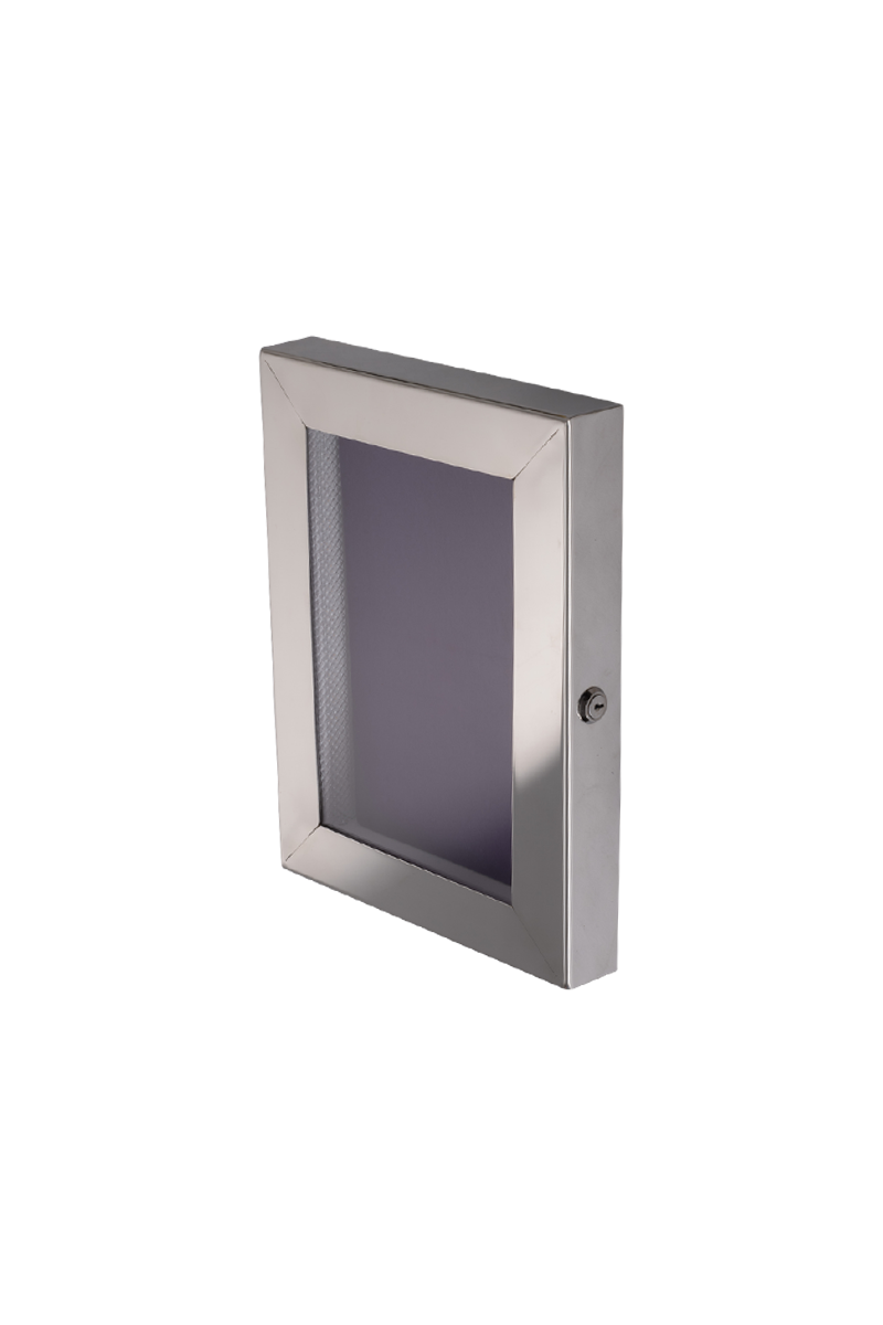 Cafe A4 Polished Stainless Steel Menu Case