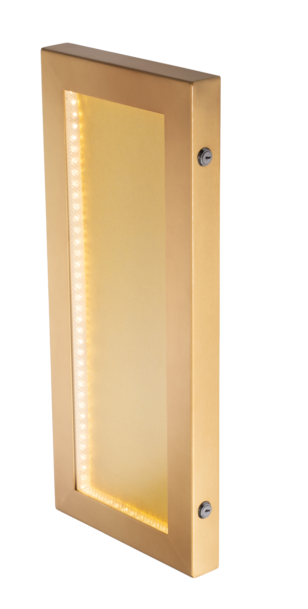 Cafe Double A4 Antique Brass Menu Case