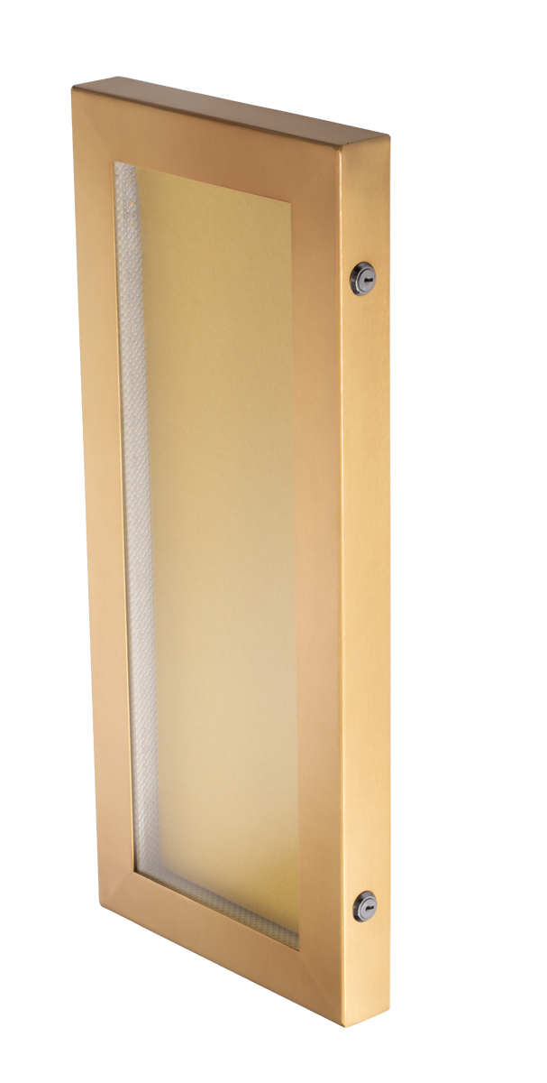 Cafe Double A4 Antique Brass Menu Case