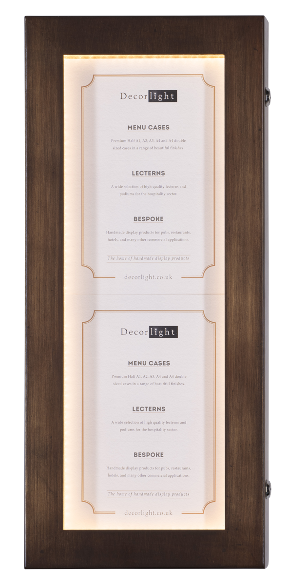 Cafe Double A4 Antique Bronze Menu Case