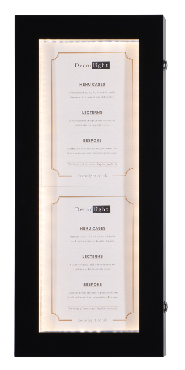 Cafe Double A4 Black Menu Case