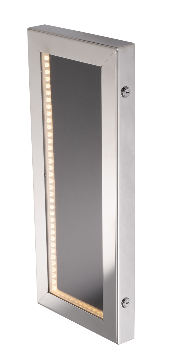 Cafe Double A4 Polished Stainless Steel Menu Case