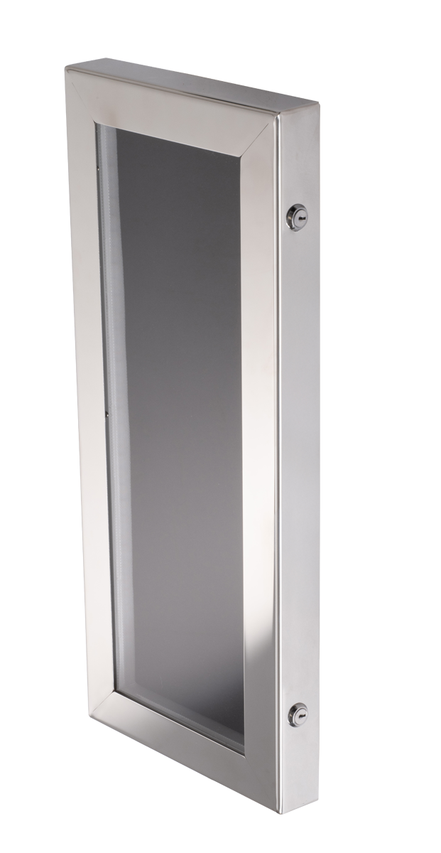 Cafe Double A4 Polished Stainless Steel Menu Case