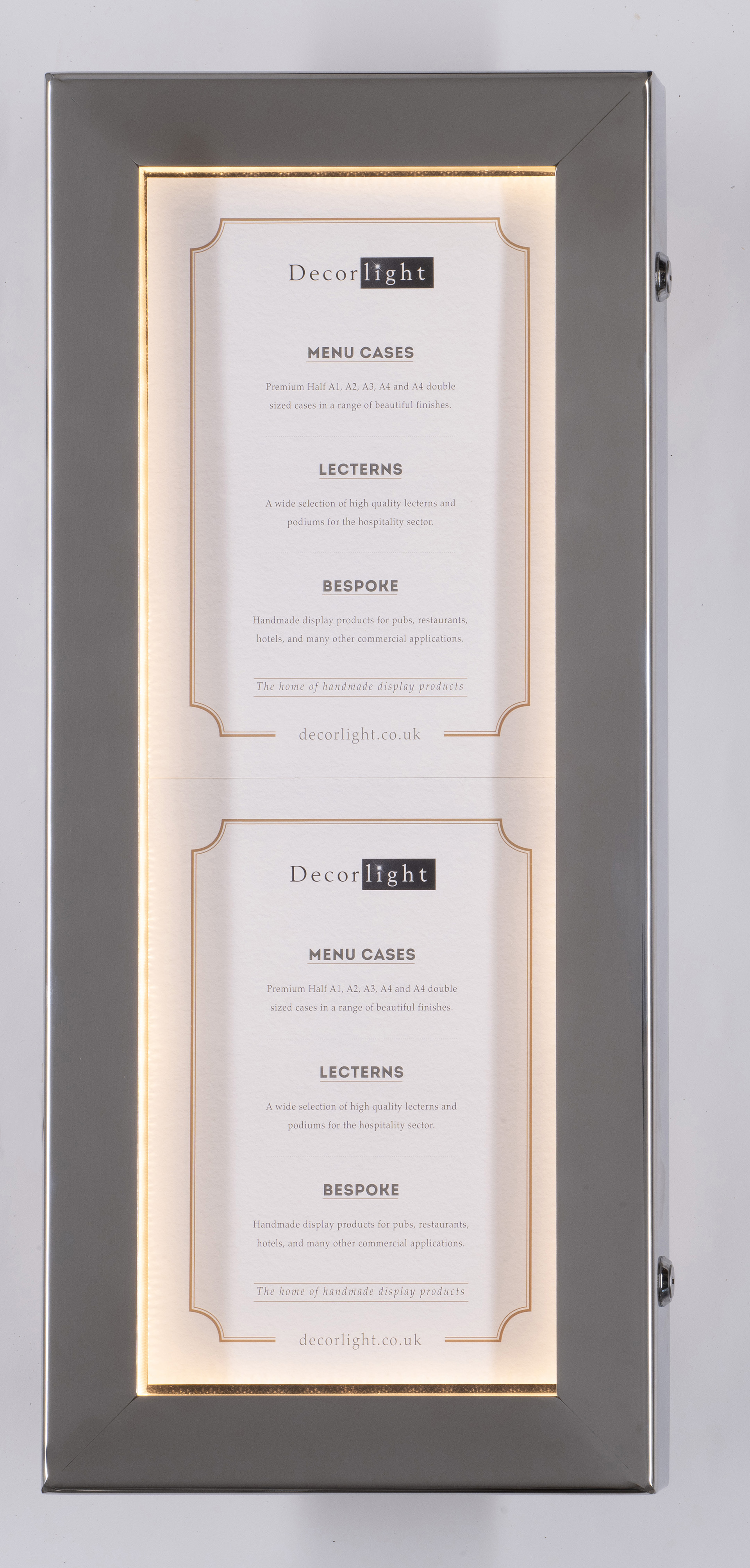 Double A4 Menu Cases